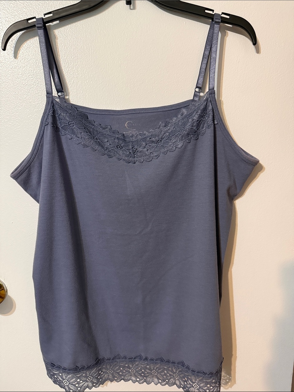 Cato Blue Lace Trim Camisole